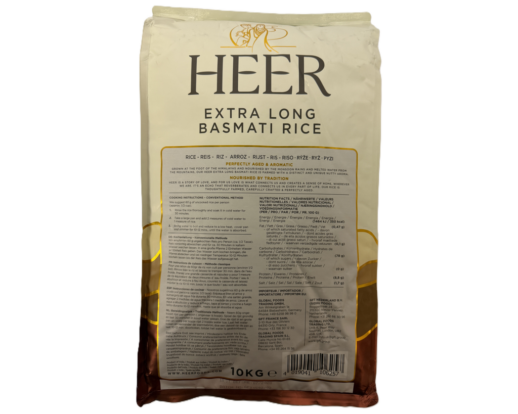 HEER Extra Long Basmati Rice 10kg