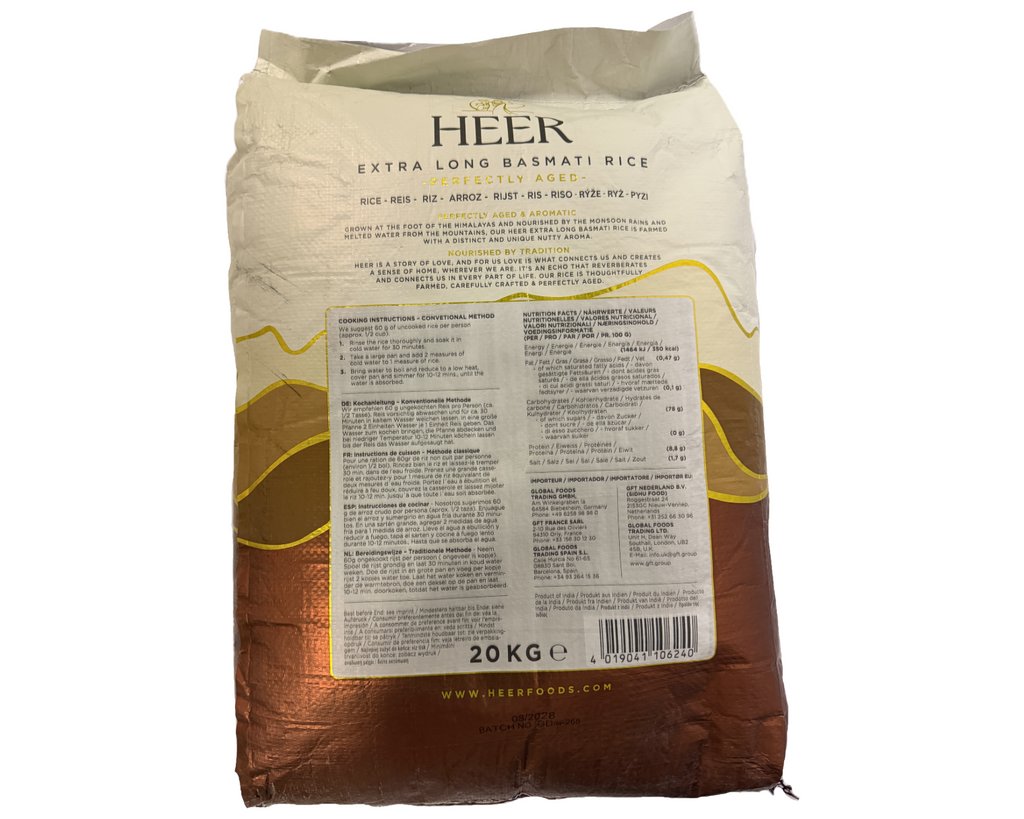 HEER Extra Long Basmati Rice 20kg