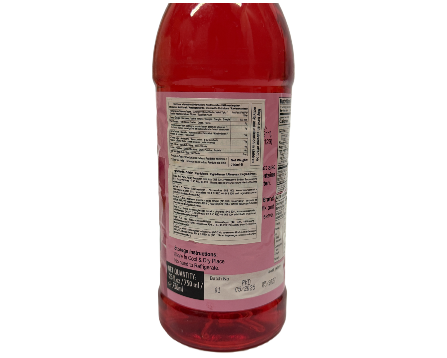 777 Brand Sri Ganeshram Rose Syrup 750ml